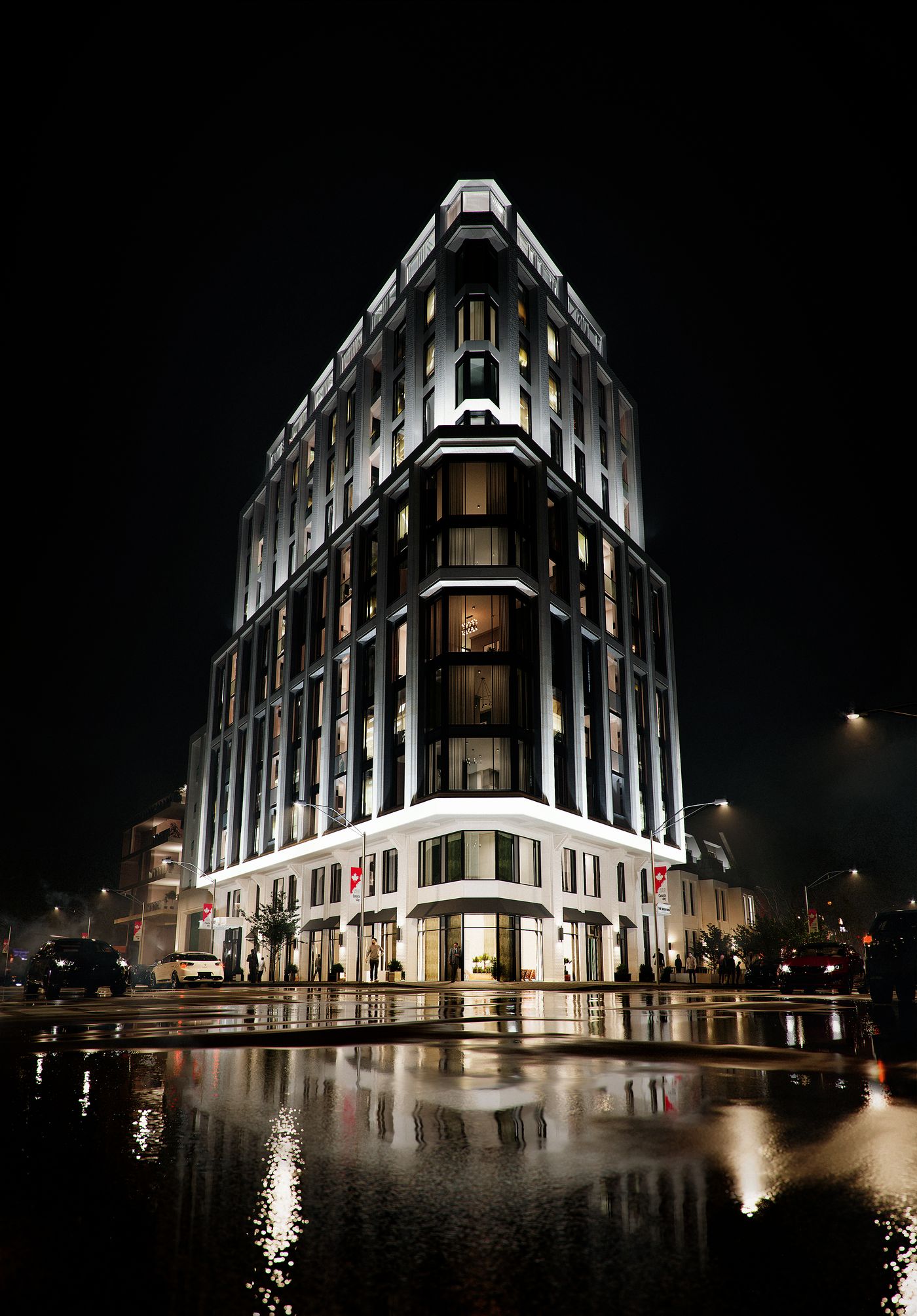 The Bedford at night