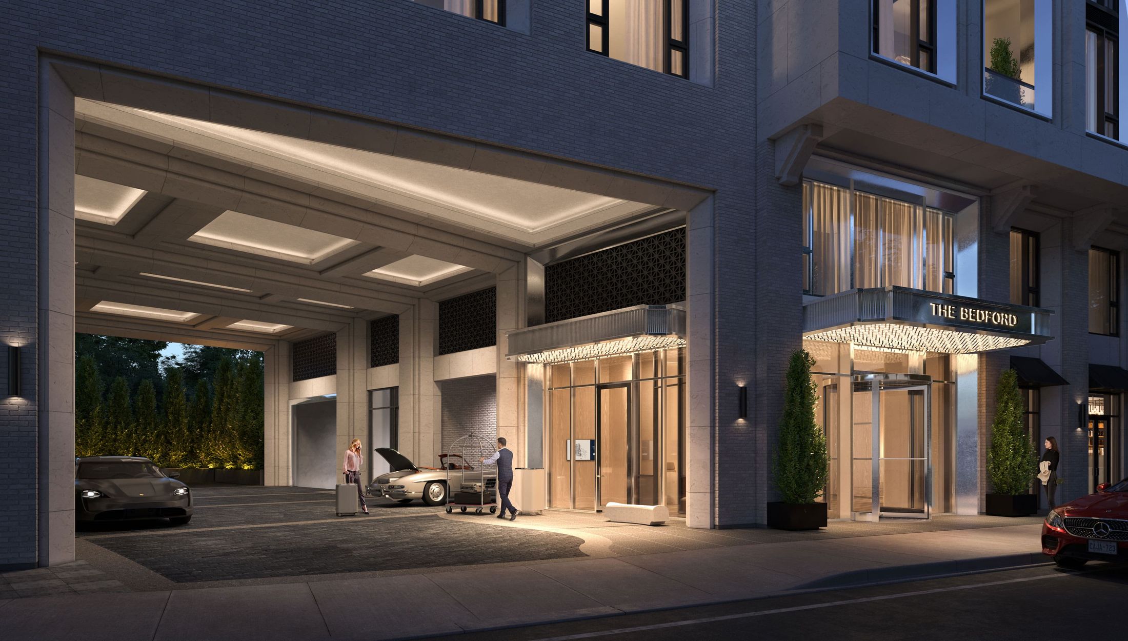 Porte cochère arrival