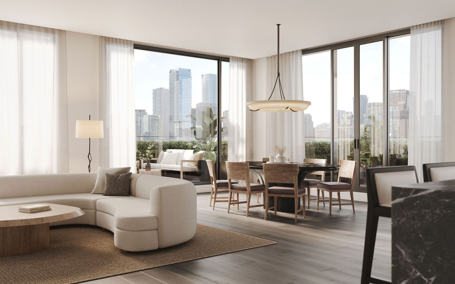 Living and dining room