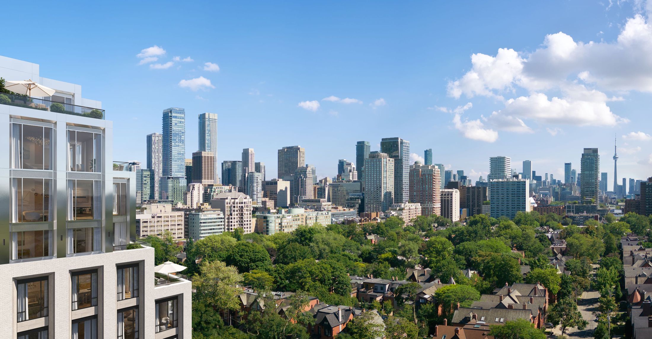 View south over Yorkville and the Annex